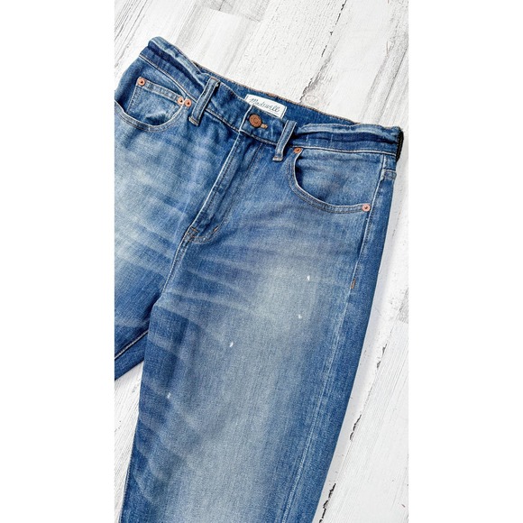 Madewell Perfect Fall Jean in Vance Wash Jeans Paint Distressed - Picture 8 of 8